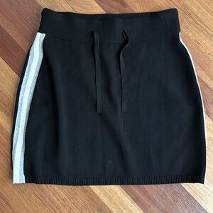 Krimson Klover Women’s  Knit Skirt Size Small Black With Side Stripes